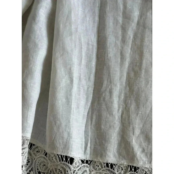 Vintage Baby Crib Cotton Embroidery Long Covering Curtain Lace and Eyelet Detail - Picture 9 of 12